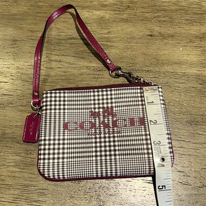 Plaid Coach Wristlet